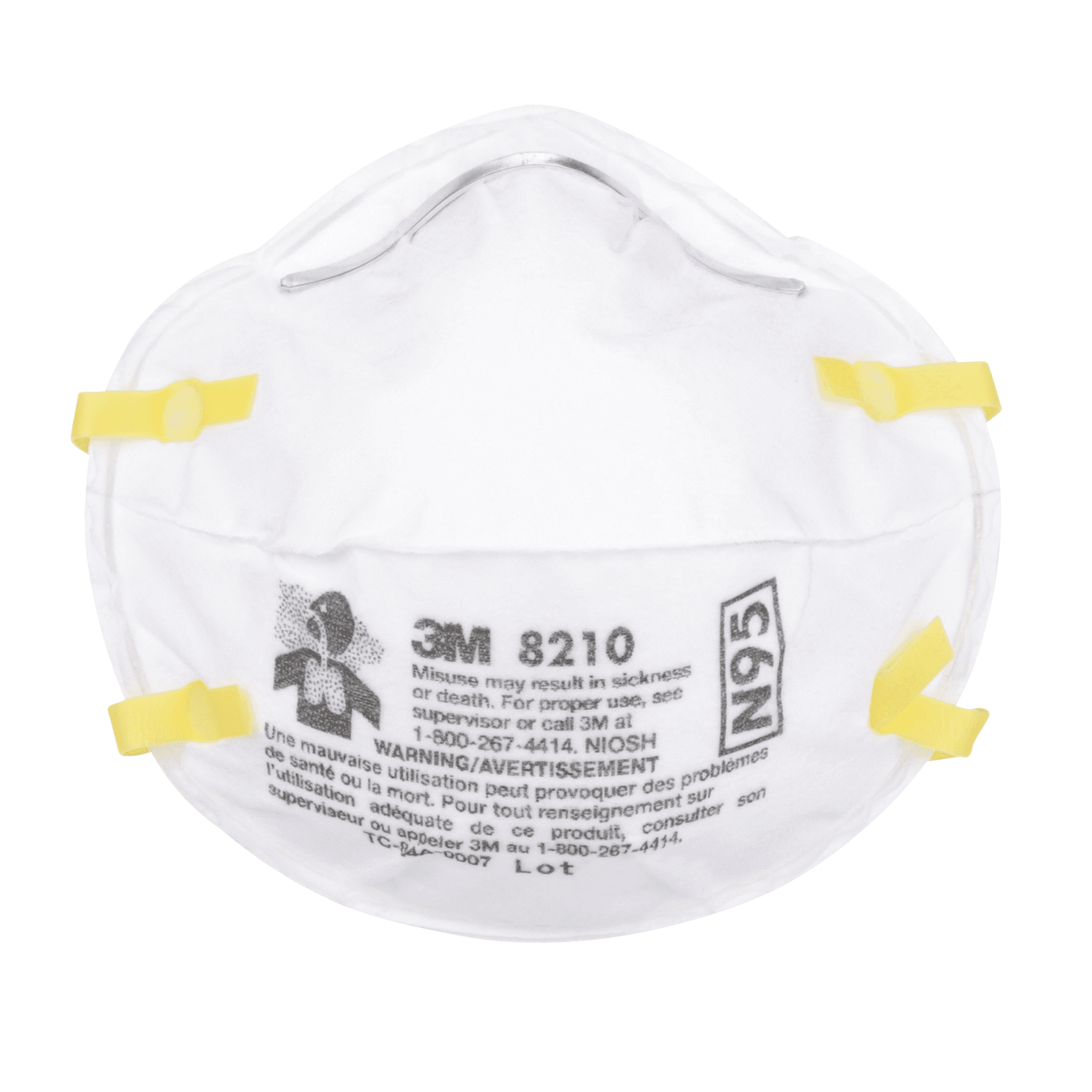 3M™ 8210 N95 Particulate Respirator White 160/Case