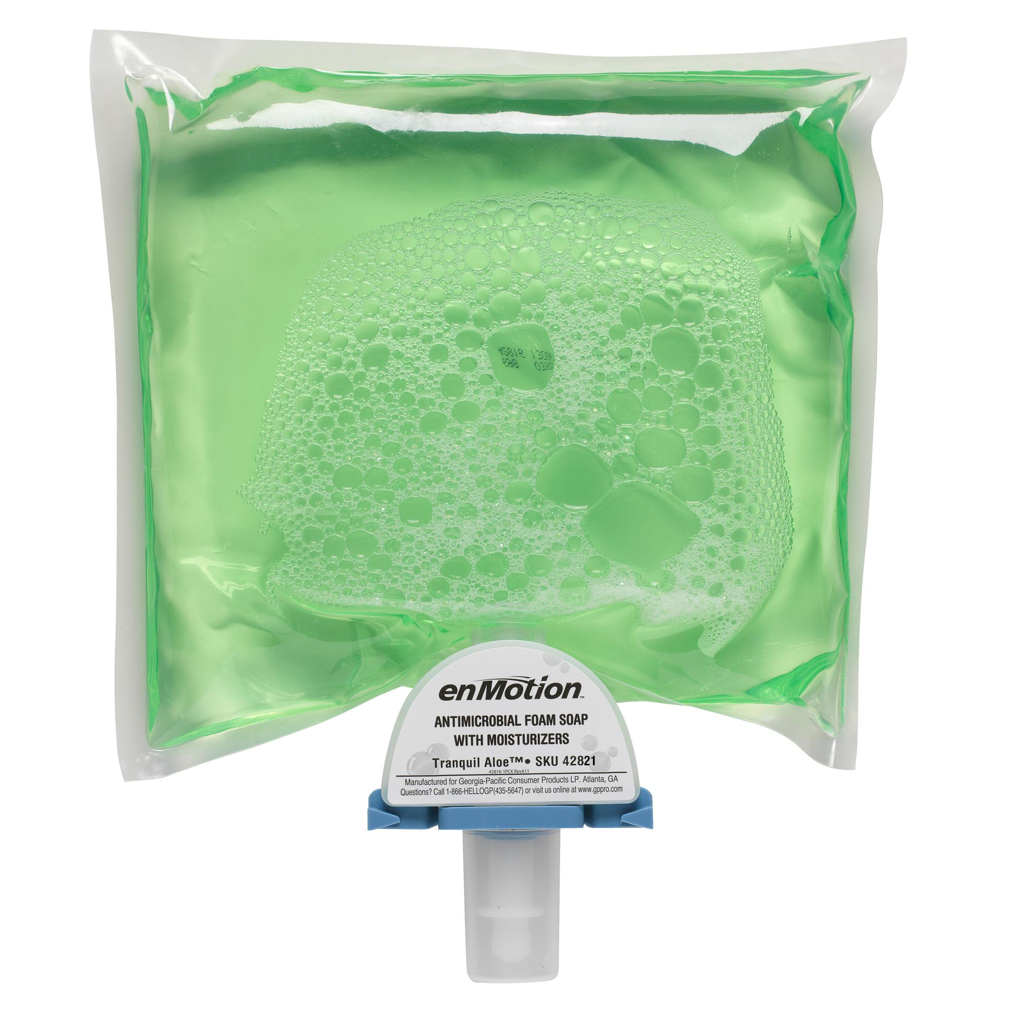 enMotion® Hand Soap Foam 1200 mL Tranquil Aloe Green Antimicrobial BZK 2/Case
