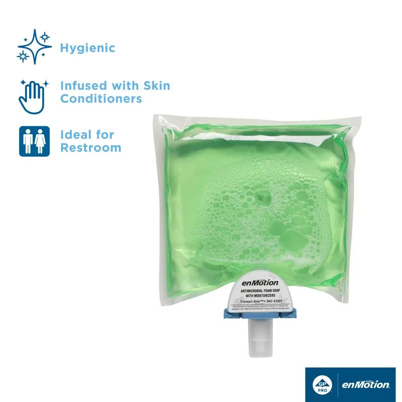 enMotion® Hand Soap Foam 1200 mL Tranquil Aloe Green Antimicrobial BZK 2/Case