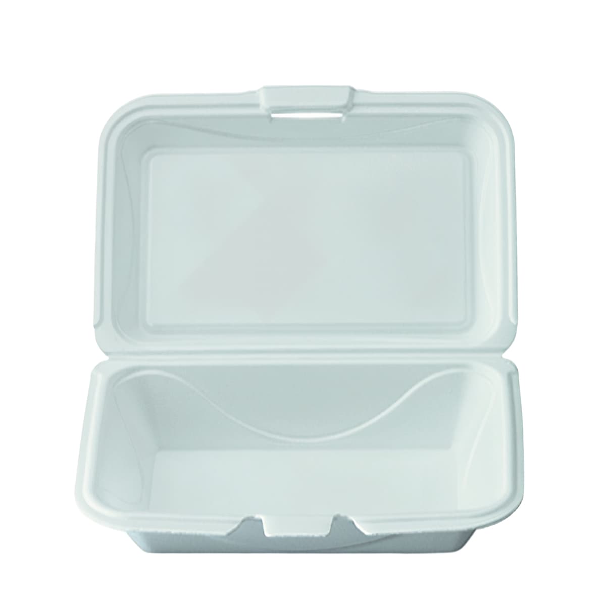 Take-Out Container Hinged 9.25X6.5X2.5 IN Polystyrene Foam Rectangle Shallow 200/Case