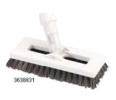 Carlisle Foodservice Products® Flo-Pac® Swivel Scrub Floor Brush 8 IN Plastic Polyester White 1/Each