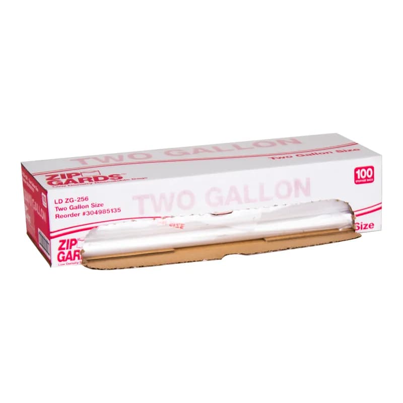 Zipgards® Storage Bag 13X15 IN 2 GAL LDPE Clear With Zip Seal Closure Reclosable 100/Case