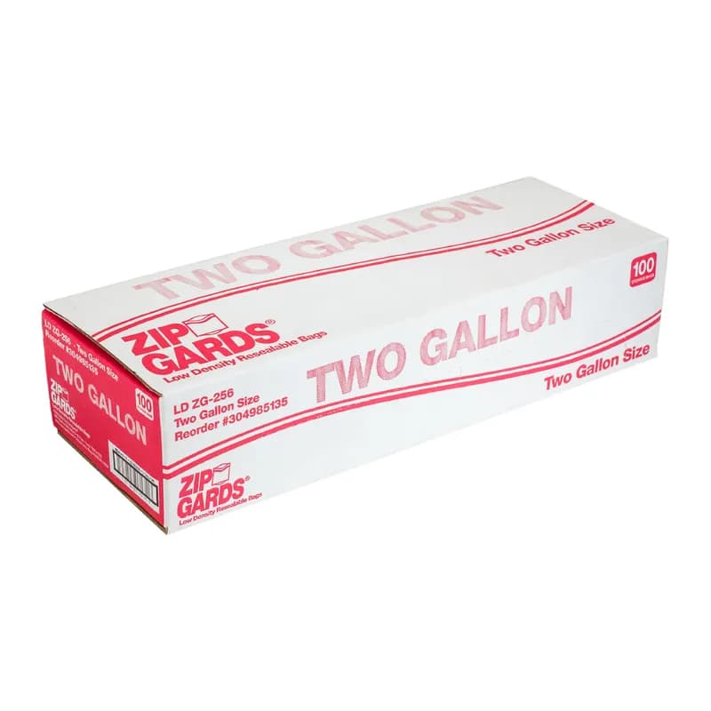 Zipgards® Storage Bag 13X15 IN 2 GAL LDPE Clear With Zip Seal Closure Reclosable 100/Case