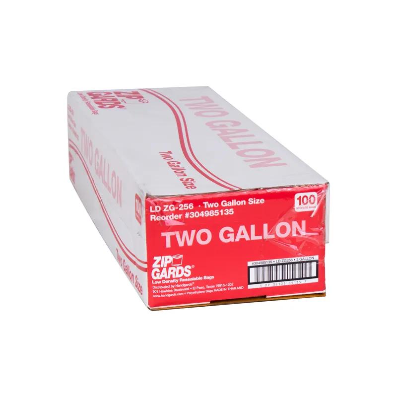 Zipgards® Storage Bag 13X15 IN 2 GAL LDPE Clear With Zip Seal Closure Reclosable 100/Case