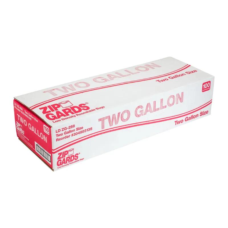 Zipgards® Storage Bag 13X15 IN 2 GAL LDPE Clear With Zip Seal Closure Reclosable 100/Case