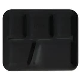 Cafeteria & School Lunch Tray 5 Compartment Polystyrene Foam Black 500/Case