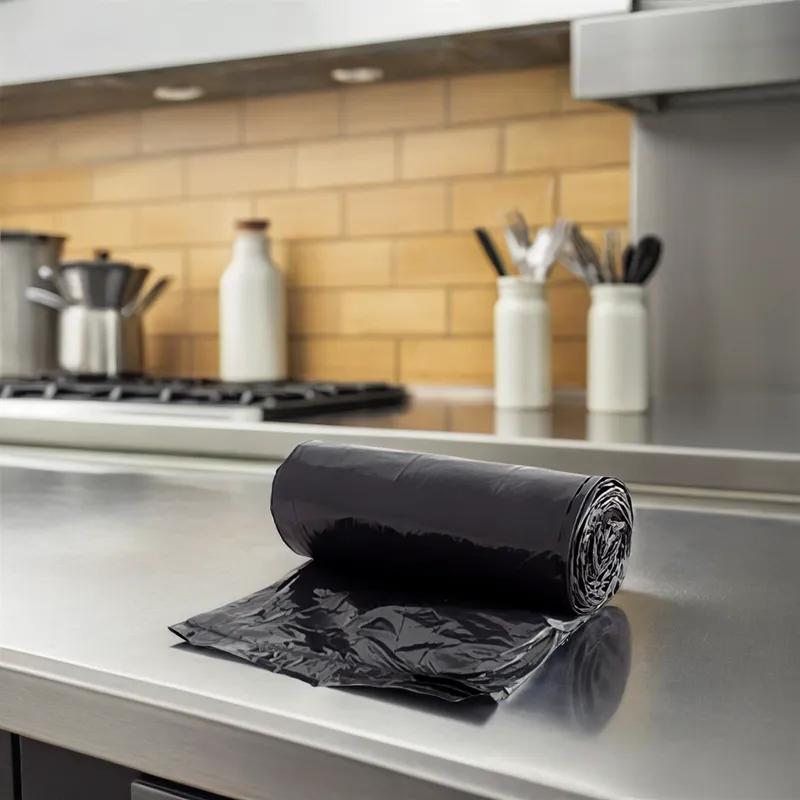 Heritage Can Liner 24X23 IN 8-10 GAL Black LLDPE 0.35MIL 1000/Case