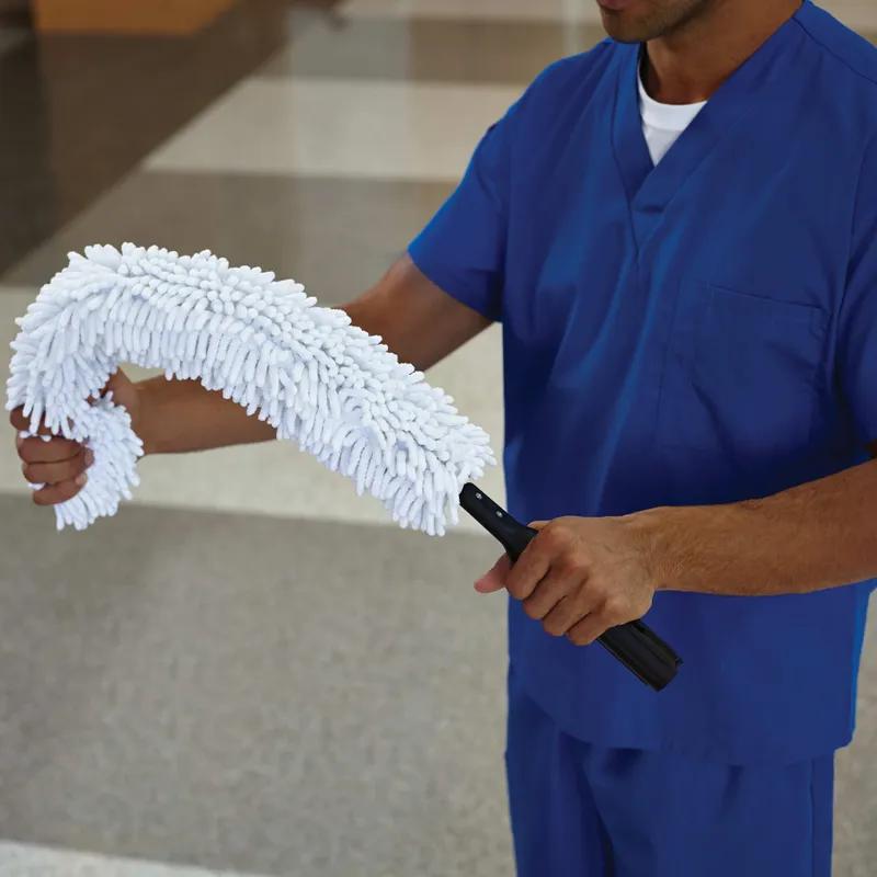 Hygen™ Dusting Wand & Duster 29 IN Microfiber White Quick Connect Flexi Wand 6/Case