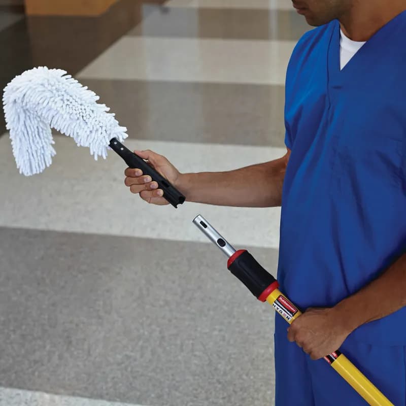 Hygen™ Dusting Wand & Duster 29 IN Microfiber White Quick Connect Flexi Wand 6/Case
