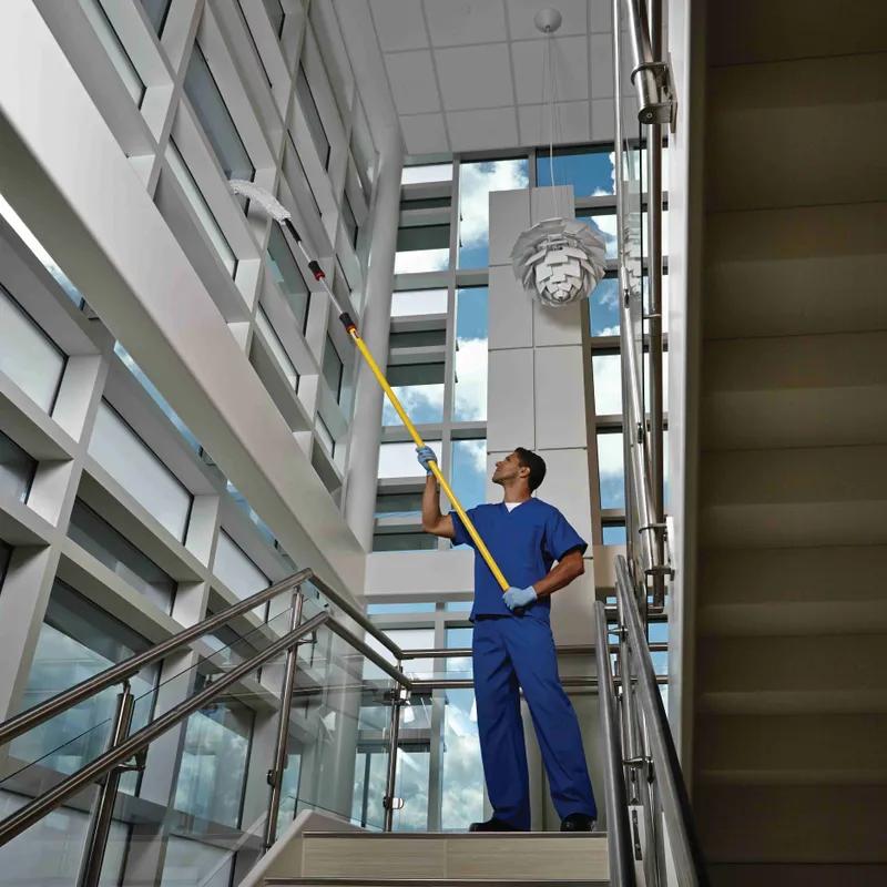 Hygen™ Dusting Wand & Duster 29 IN Microfiber White Quick Connect Flexi Wand 6/Case