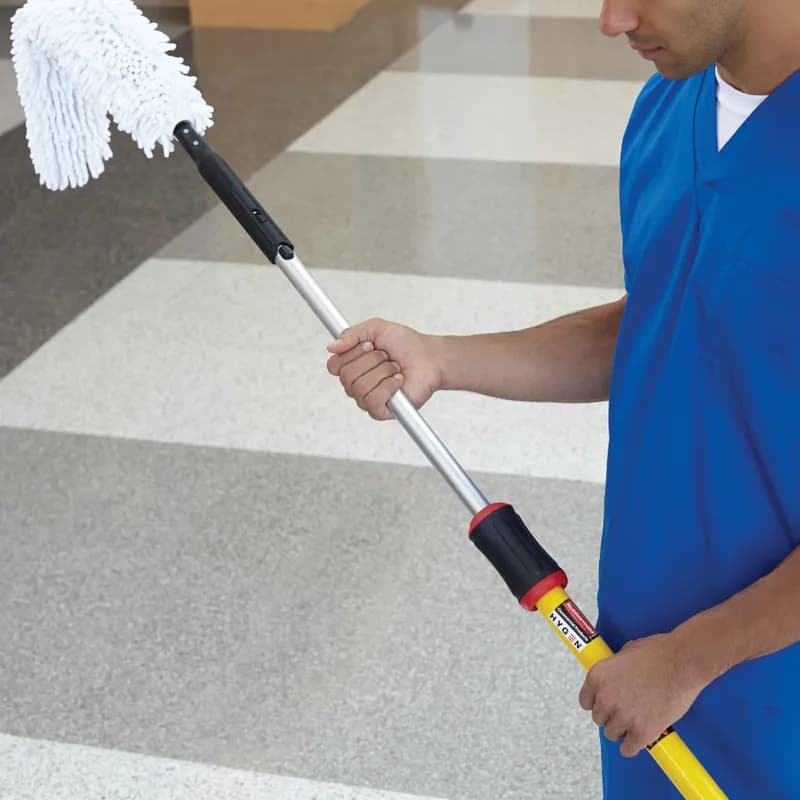 Hygen™ Dusting Wand & Duster 29 IN Microfiber White Quick Connect Flexi Wand 6/Case