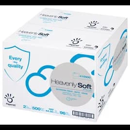Heavenly Soft Toilet Paper & Tissue Roll 3.5IN X146FT 2PLY Embossed 1.61IN Core Diameter 500 Sheets/Roll 96 Rolls/Case