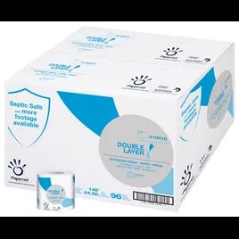 Toilet Paper & Tissue Roll 3.5IN X146FT 1PLY White Embossed 4.33IN Roll 1.61IN Core Diameter 96 Rolls/Case