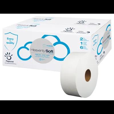 Heavenly Soft Toilet Paper & Tissue Roll 1400 FT 2PLY White Embossed 12.01IN Roll 3.31IN Core Diameter 6 Rolls/Case