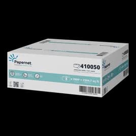 Papernet Double Layer Toilet Paper & Tissue Roll 1PLY White Universal Jumbo (JRT) 1000 Sheets/Roll 8 Rolls/Case
