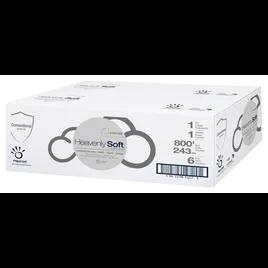 Roll Paper Towel 800 FT White Standard Roll 6 Rolls/Case