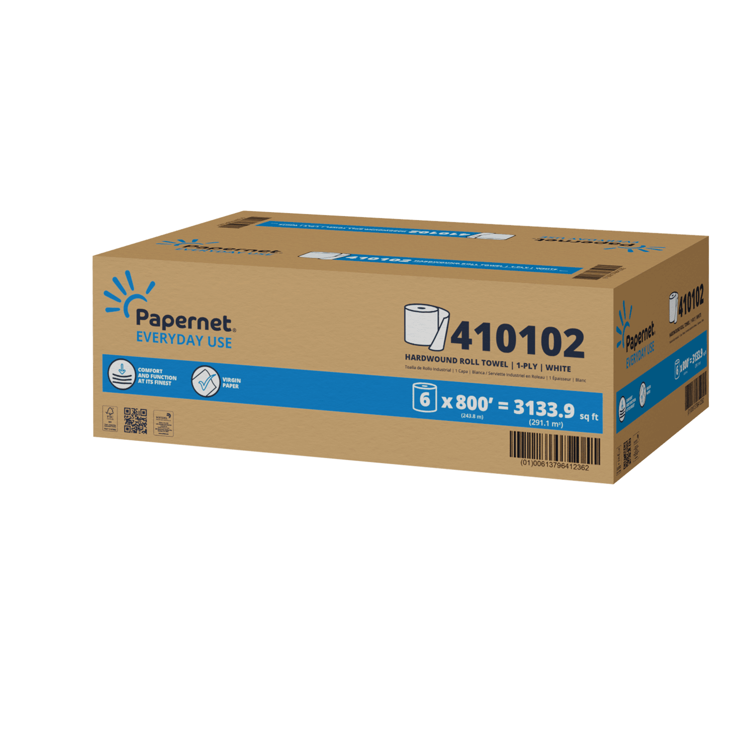 Papernet Everyday Use Roll Paper Towel 800 FT White Standard Roll 6 Rolls/Case