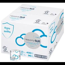 Heavenly Soft Toilet Paper & Tissue Roll 3.5IN X117FT 2PLY Embossed 1.61IN Core Diameter 400 Sheets/Roll 96 Rolls/Case
