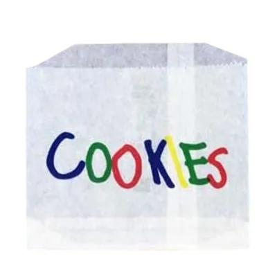 Cookie Bag 4.875X4 IN Bleached Kraft Paper White Cookies Stock Print 2000/Case