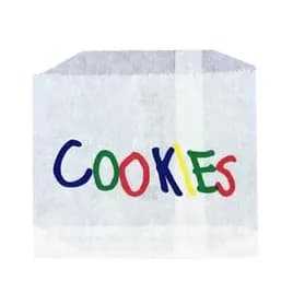 Cookie Bag 4.875X4 IN Bleached Kraft Paper White Cookies Stock Print 2000/Case