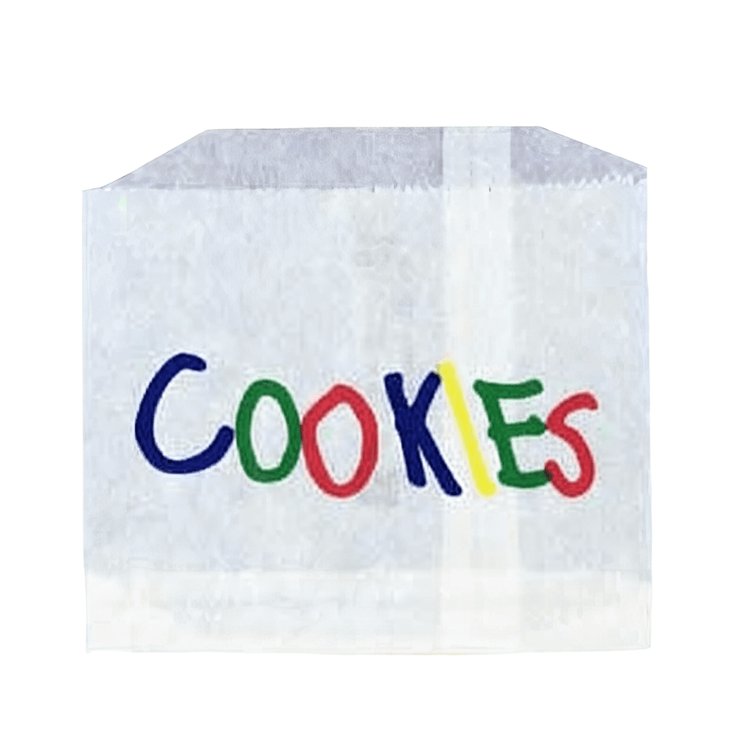 Cookie Bag 4.875X4 IN Bleached Kraft Paper White Cookies Stock Print 2000/Case