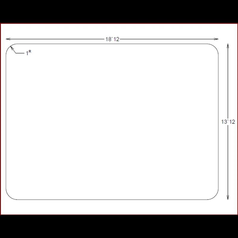Cake Board 1/2 Size 18.75X13.75 IN Corrugated Paperboard White Brown Plain Edge Uncoated 50/Case