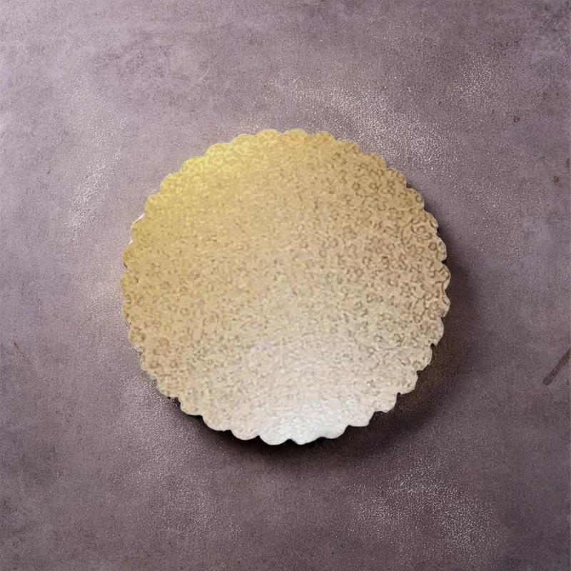 Cake Circle 8 IN Gold Scalloped 200/Case