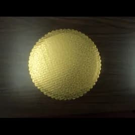 Cake Board 10 IN Corrugated Cardboard Gold Circle Scalloped 200/Case