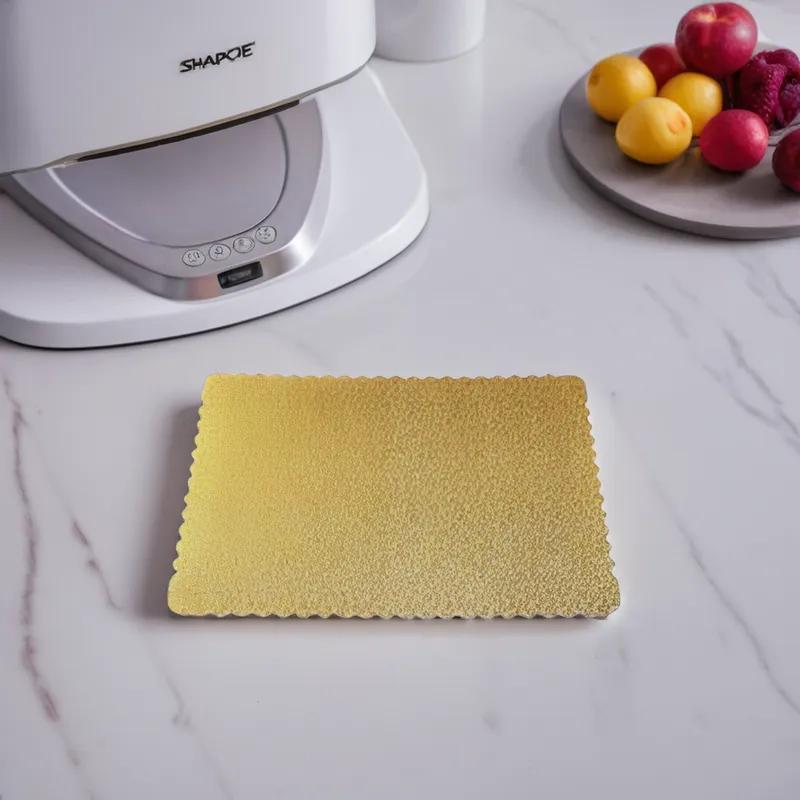 Cake Board Full Size 17.5X25.5 IN Gold Scalloped 25/Case