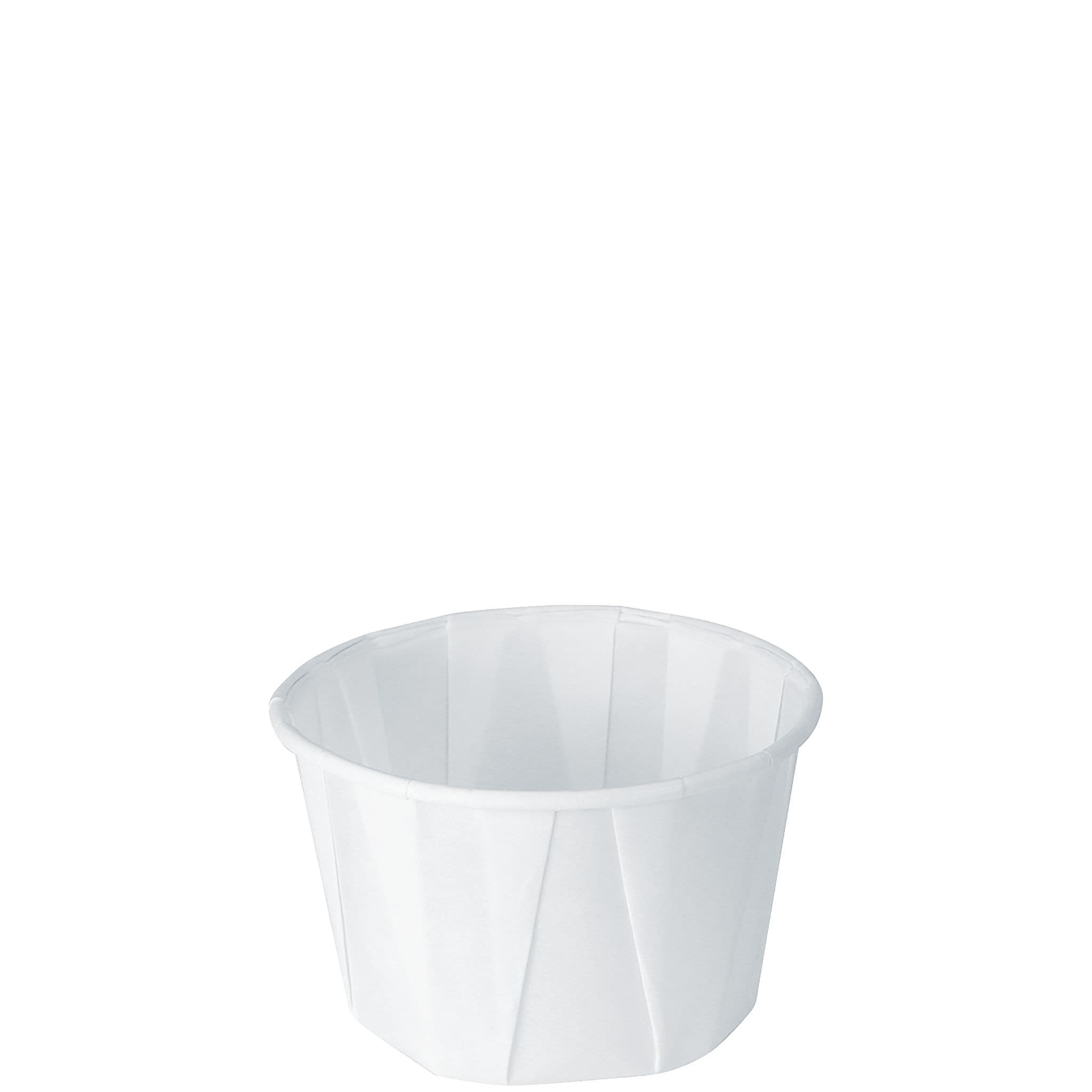 Solo® Souffle & Portion Cup 2 OZ Treated Paper White Round 250 Count/Pack 20 Packs/Case 5000 Count/Case