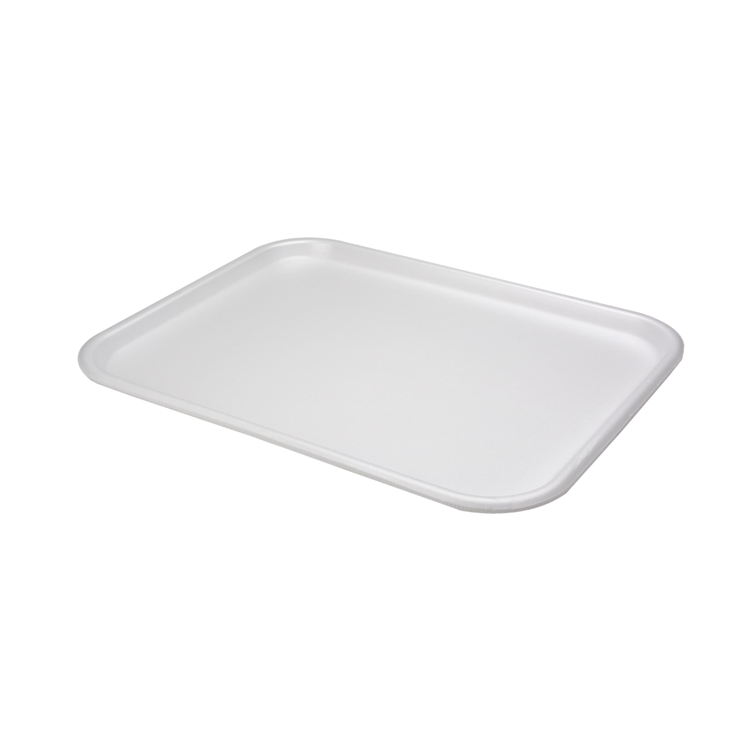 1216 Supermarket Tray 16.25X12.625X0.625 IN Polystyrene Foam White Rectangle 100/Case