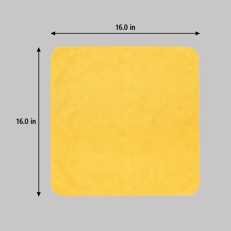 Cleaning Cloth 16X16 IN Light Duty Microfiber Yellow 24 Count/Pack 12 Packs/Case 288 Count/Case