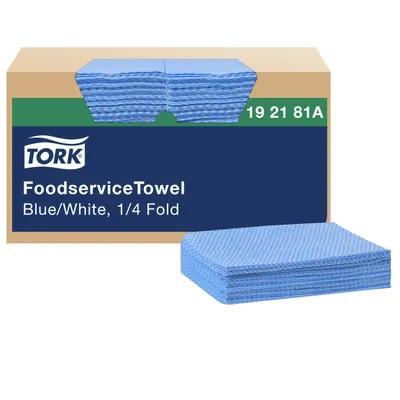 Tork Folded Paper Towel 21X13 IN 10.5X6.5 IN 1PLY Blue 1/4 Fold Foodservice 240 Count/Pack 1 Packs/Case