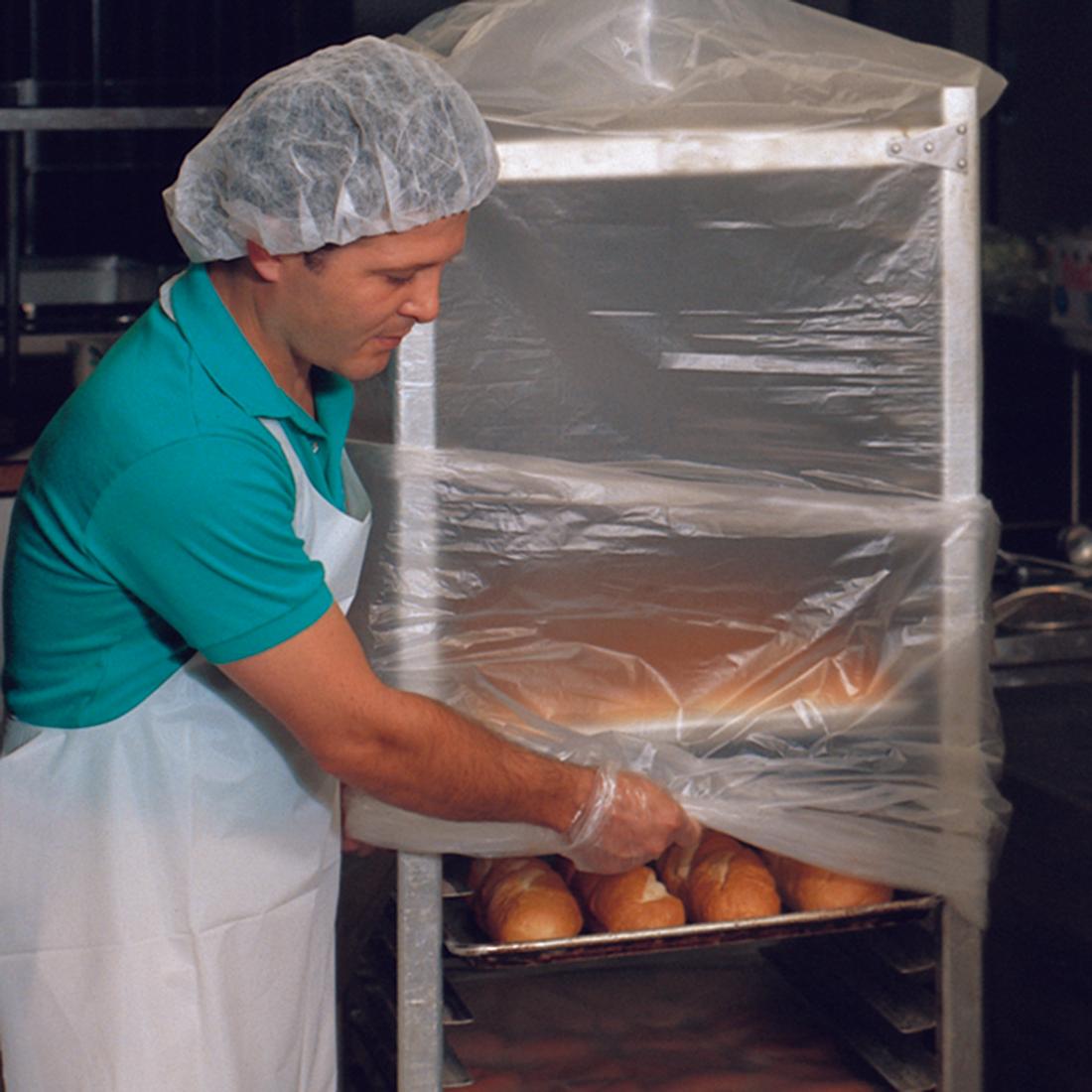 Bun Pan Rack Cover 52X80 IN HDPE Clear Heavy Duty 0.6MIL 50/Roll