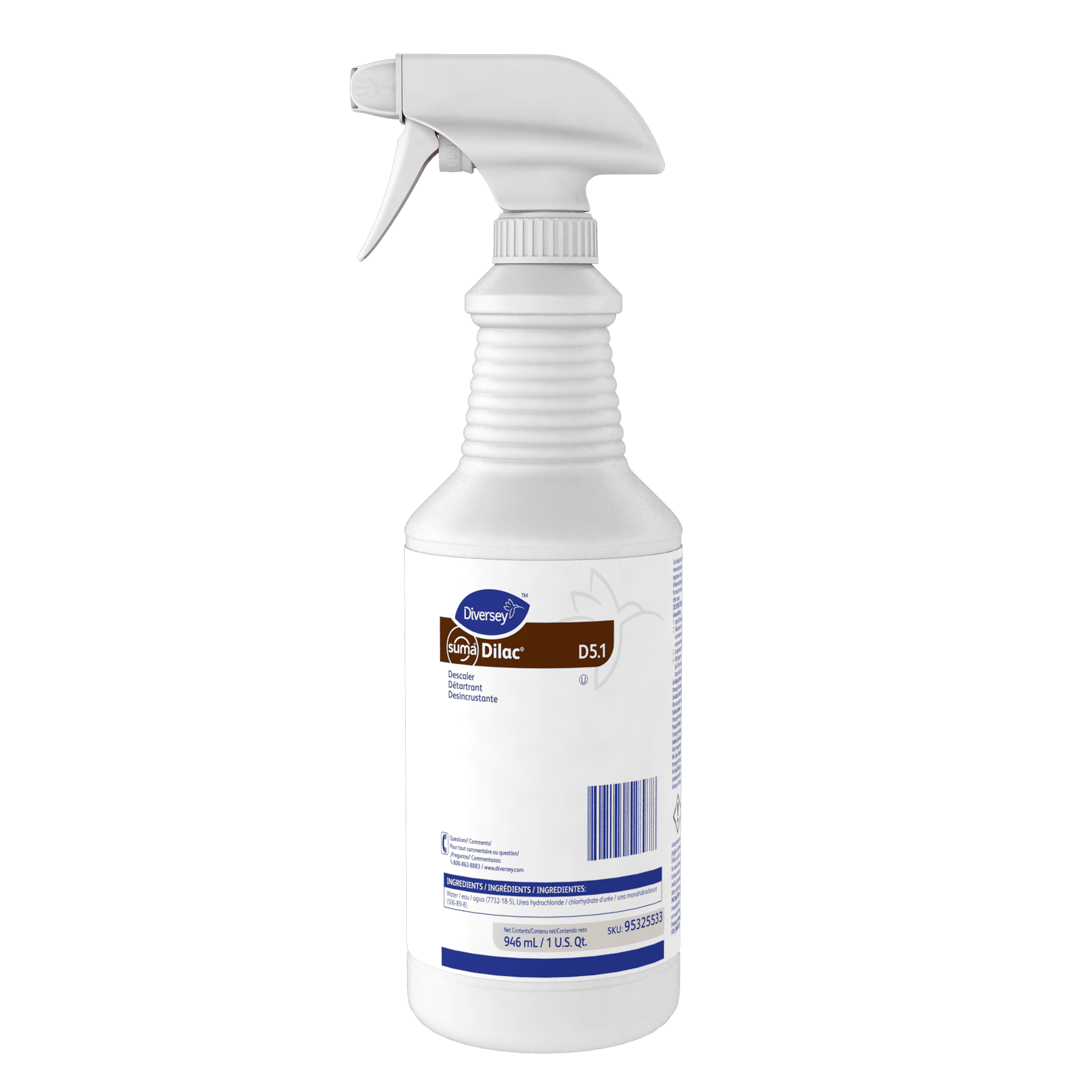 Suma® Odorless Delimer & Descaler 32 FLOZ Multi Surface Acidic Liquid RTU Kosher 12/Case