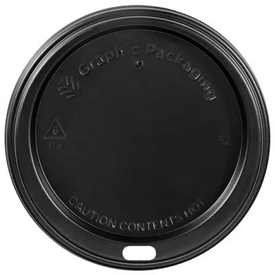 Lid Dome PS Black Soho For 12-20 OZ Hot Cup Sip Through 1200/Case