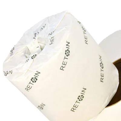 Retain Toilet Paper & Tissue Roll 3.8 IN 2PLY White Core Universal 2IN Core Diameter 600 Sheets/Roll 48 Rolls/Case
