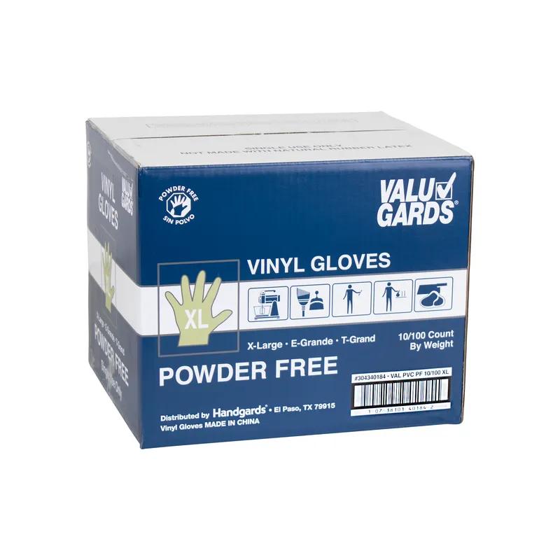 ValuGards Gloves XL Natural Vinyl Powder-Free 1000/Case