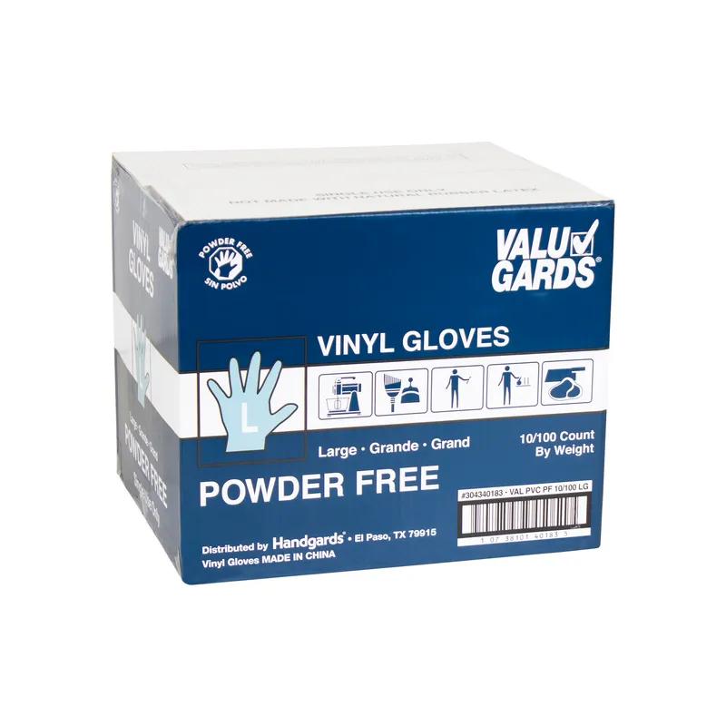 ValuGards Gloves Large (LG) Clear Vinyl Disposable Powder-Free 1000/Case