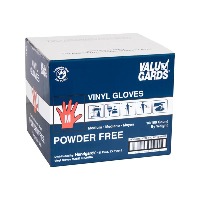 ValuGards Gloves Medium (MED) Clear Vinyl Disposable Powder-Free 1000/Case