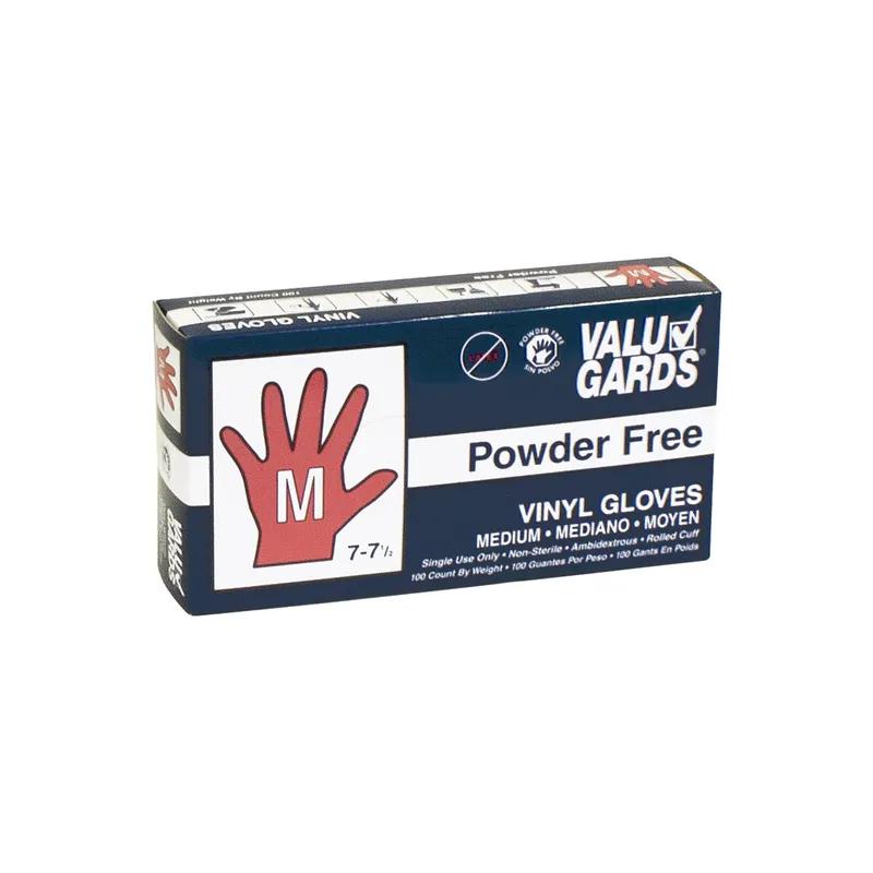 ValuGards Gloves Medium (MED) Clear Vinyl Disposable Powder-Free 1000/Case