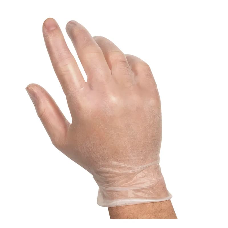 ValuGards Gloves Medium (MED) Clear Vinyl Disposable Powder-Free 1000/Case