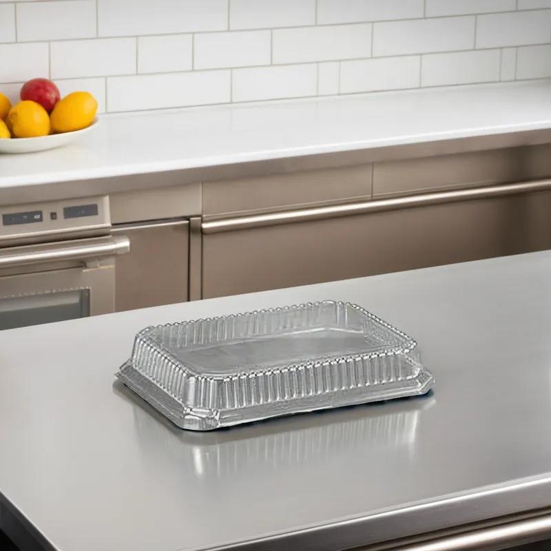 Lid Dome 11 IN Plastic Clear Rectangle For Container 200/Case