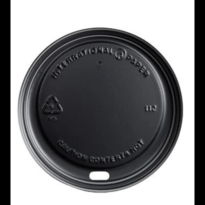 Lid Flat Black For Hot Cup Tear Tab 1000/Case