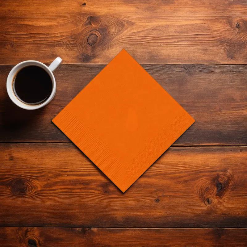 Beverage Napkins Orange Paper 2PLY 600/Case