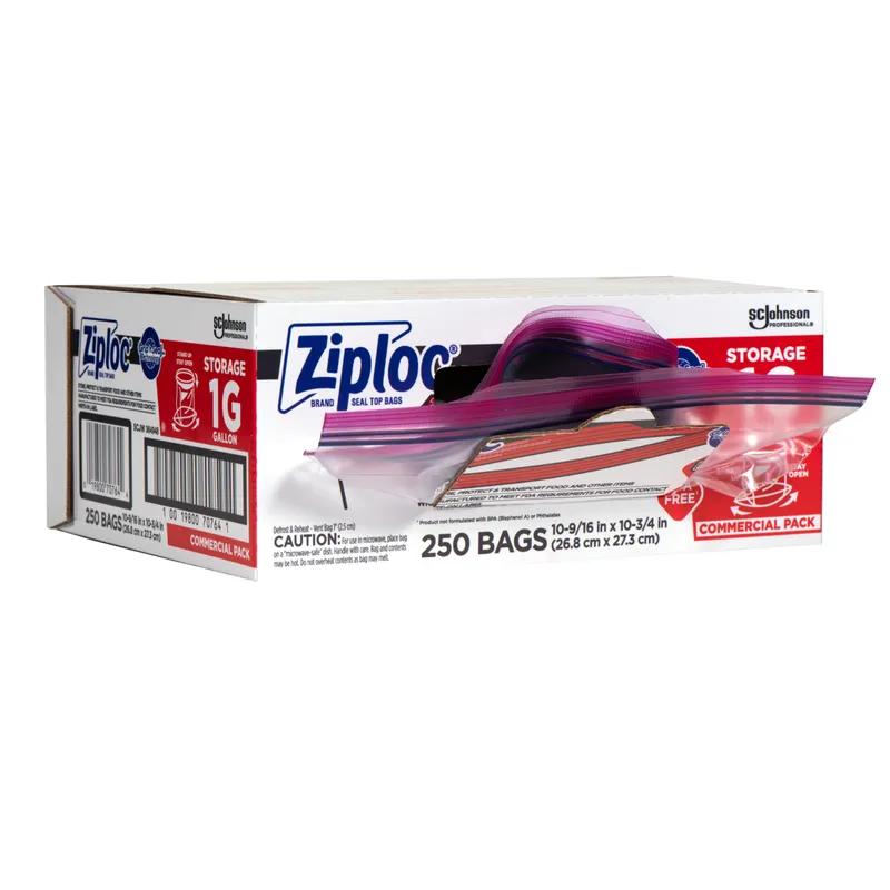 Ziploc® Bag 10.563X10 IN 1 GAL Plastic Clear With Zip Seal Closure 250/Case