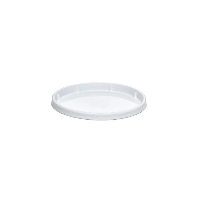 Classic Line Lid Flat 4.61X0.32 IN LLDPE White Round For Container 1000/Case