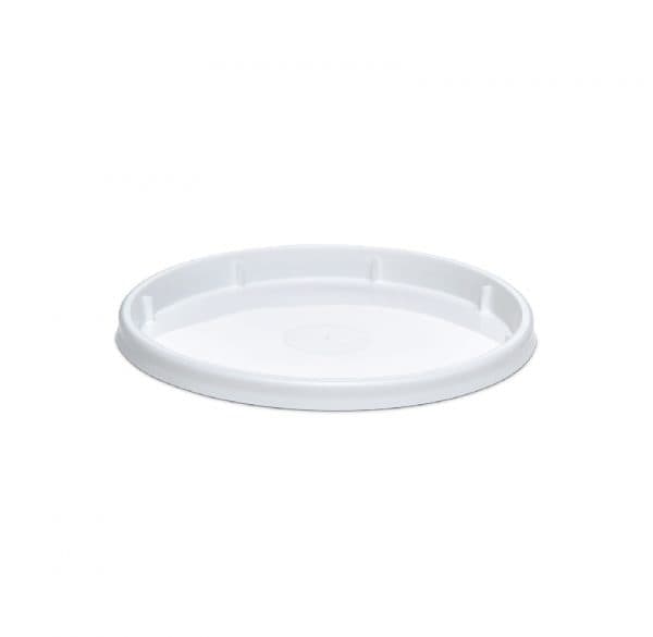 Lid Flat 4.61X0.32 IN LLDPE White Round For Container 1000/Case