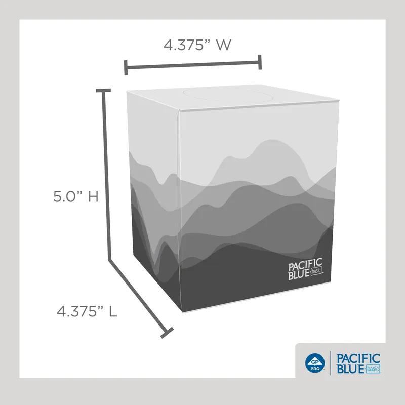 Pacific Blue Facial Tissue 8.4X7.5X5.25 IN 2PLY White 1/2 Fold Cube Box EPA Indicator 3060/Case