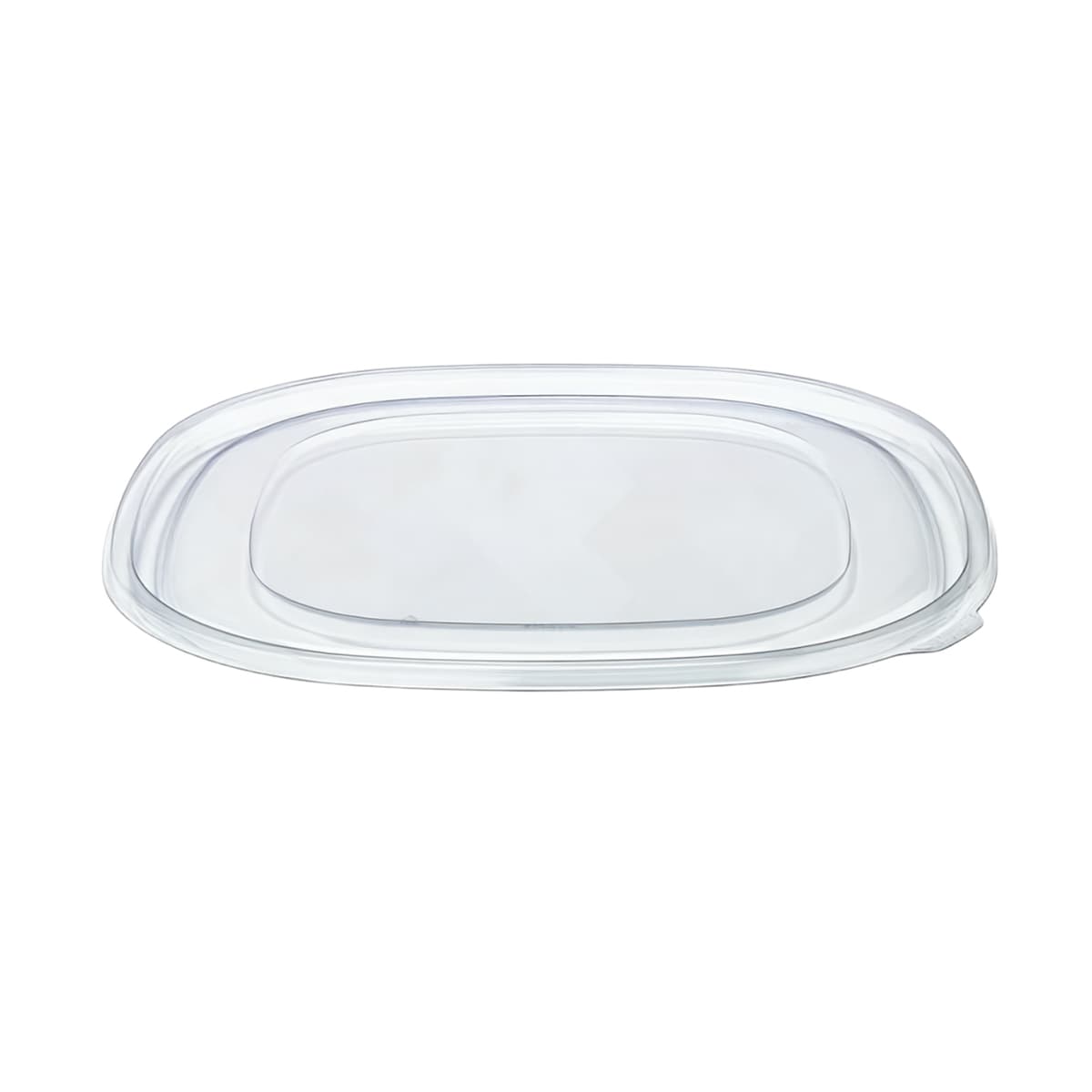 Fresh 'n Clear® Lid Flat 14.44X14.44X0.58 IN PET Clear Square For Compartment Tray Catering 50/Case